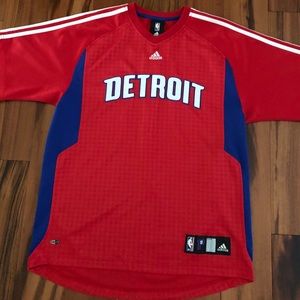 Detroit NBA Adidas basketball short sleeve jersey size S